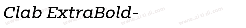 Clab ExtraBold字体转换